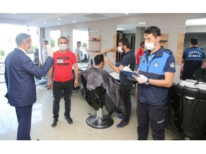 Akdeniz Zabıtasından Berber Ve Kuaförlere Denetim