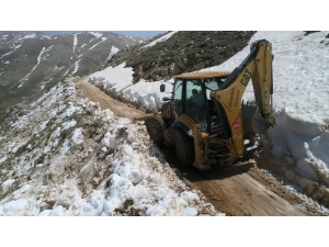 Seydikemer’de Yaylalarda Karla Mücadele Sürüyor