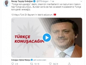 Cumhurbaşkanı Erdoğan’dan "Türk Dil Bayramı" Paylaşımı