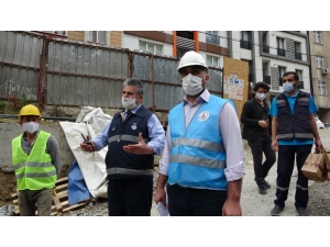 Kağıthane’de Şantiyede İşçilere Korona Virüs Bilgilendirmesi