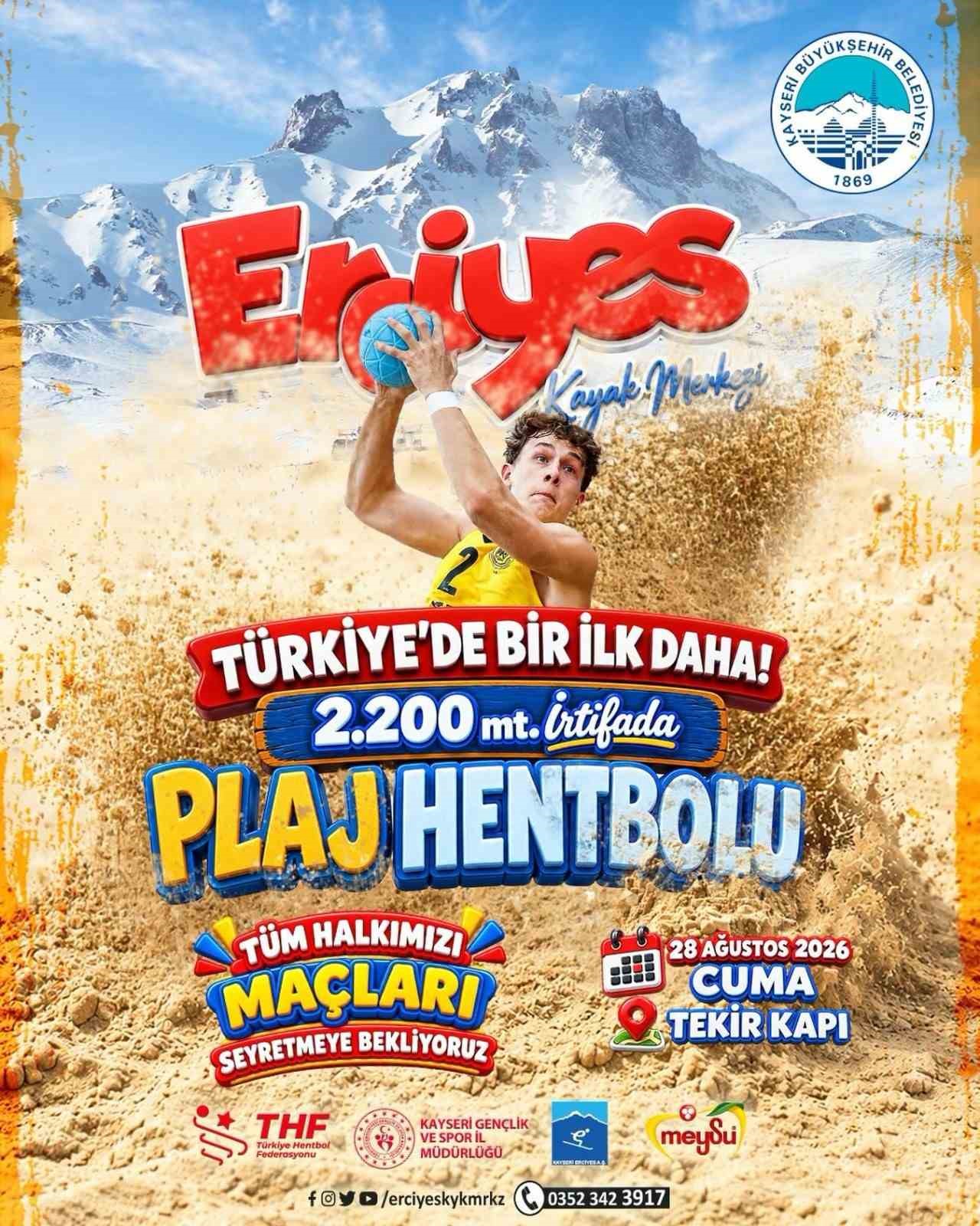 erciyes-te-2-bin-200-metrede-plaj-hentbolu