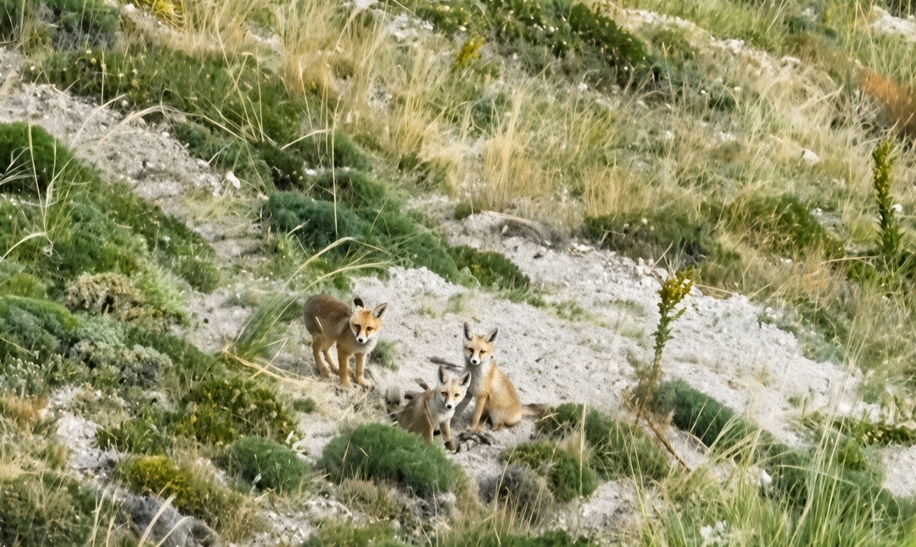 doganin-sevimli-yuzu-tilki-ailesi-havadan-goruntulendi