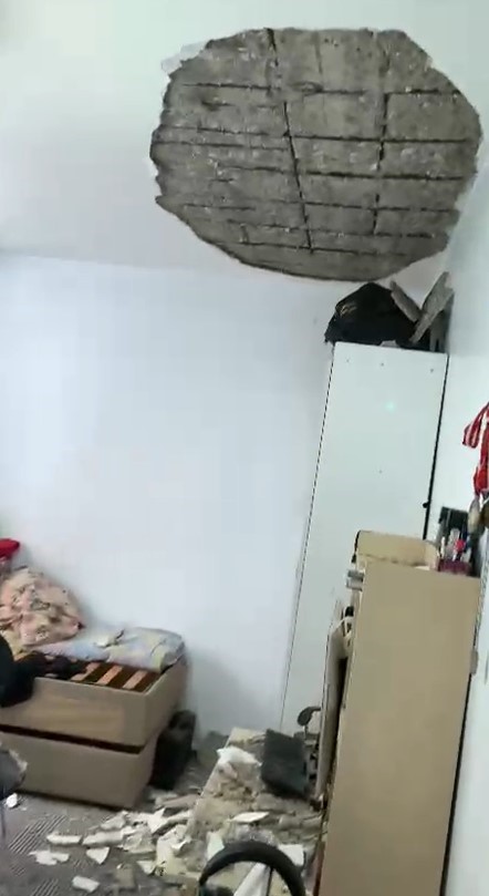 depremde-gaziantep-teki-bir-evin-tavaninda-kismi-cokme-meydana-geldi