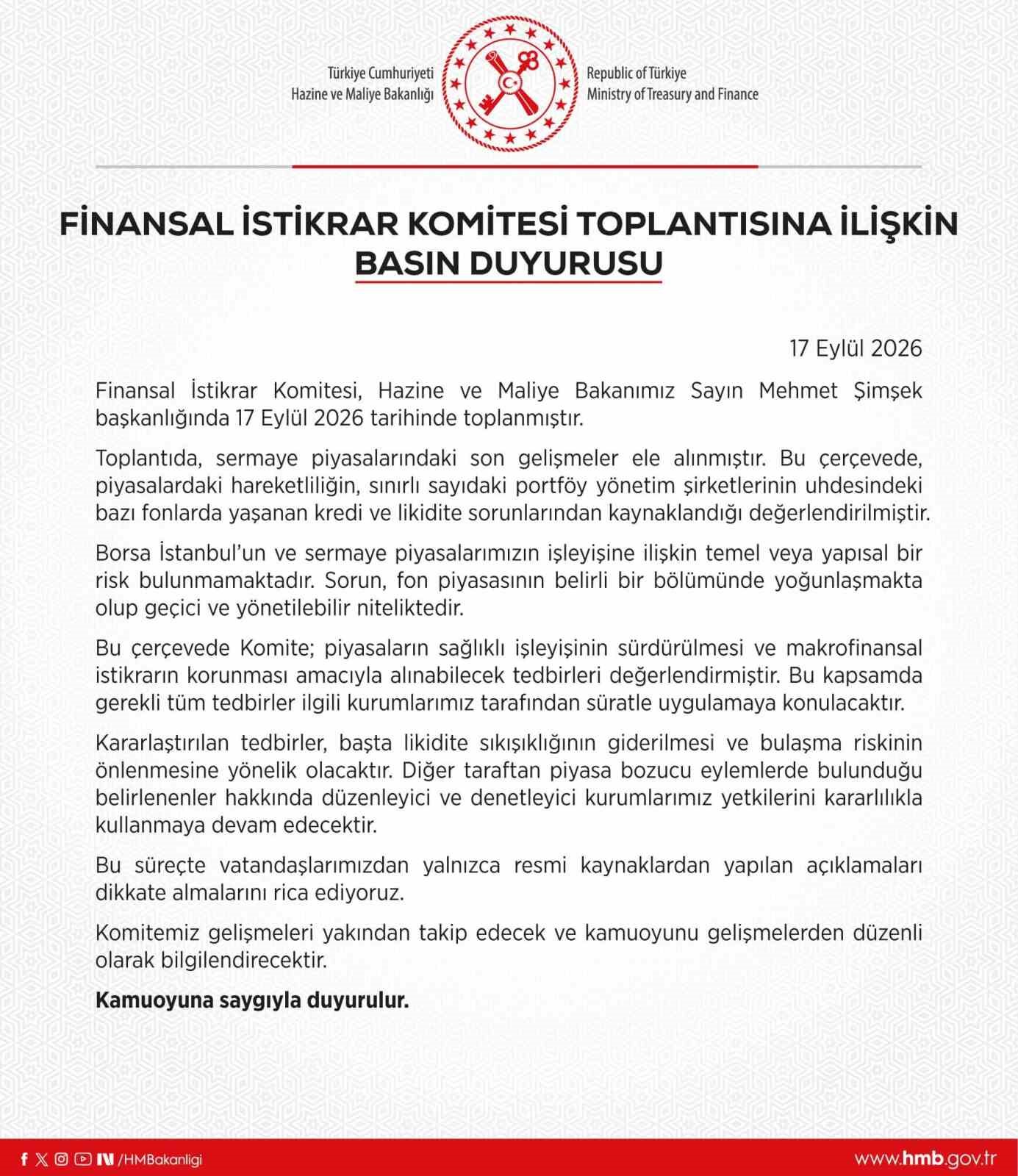 finansal-istikrar-komitesi-borsa-istanbul-un-ve-sermaye-piyasalarimizin-isleyisine-iliskin-yapisal-bir-risk-bulunmamaktadir