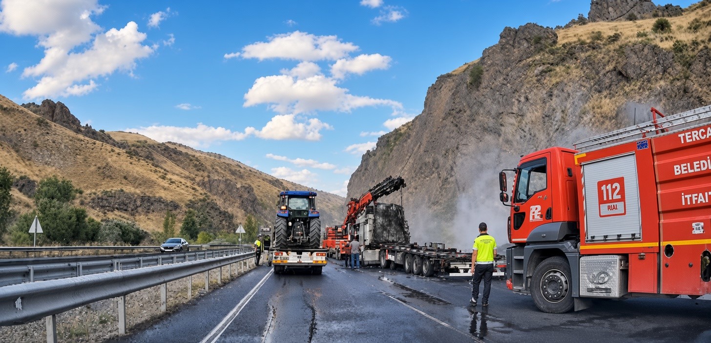 erzincan-erzurum-kara-yolunda-hayvan-yemi-yuklu-tir-yandi