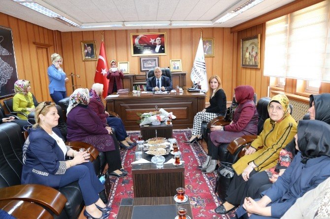 Kadın Kolları Başkanlarından, Başkan Kutlu’ya Ziyaret