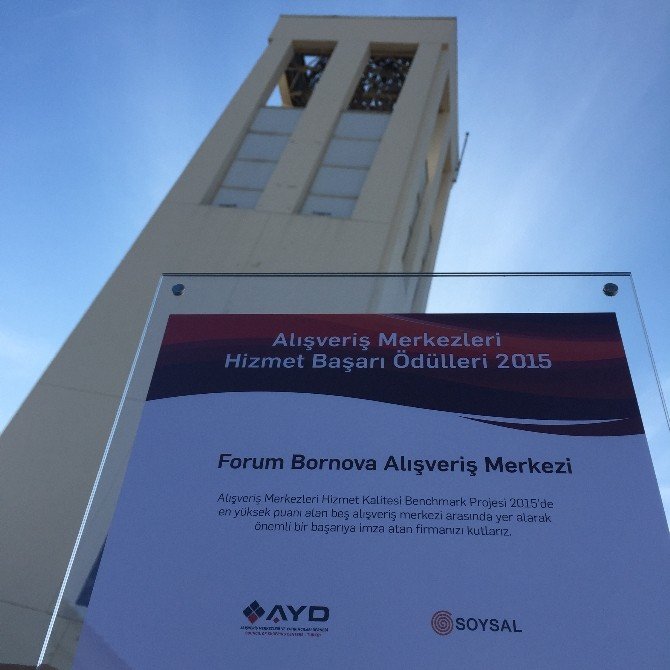 Forum Bornova Avm’ye Hizmet Kalitesi Ödülü