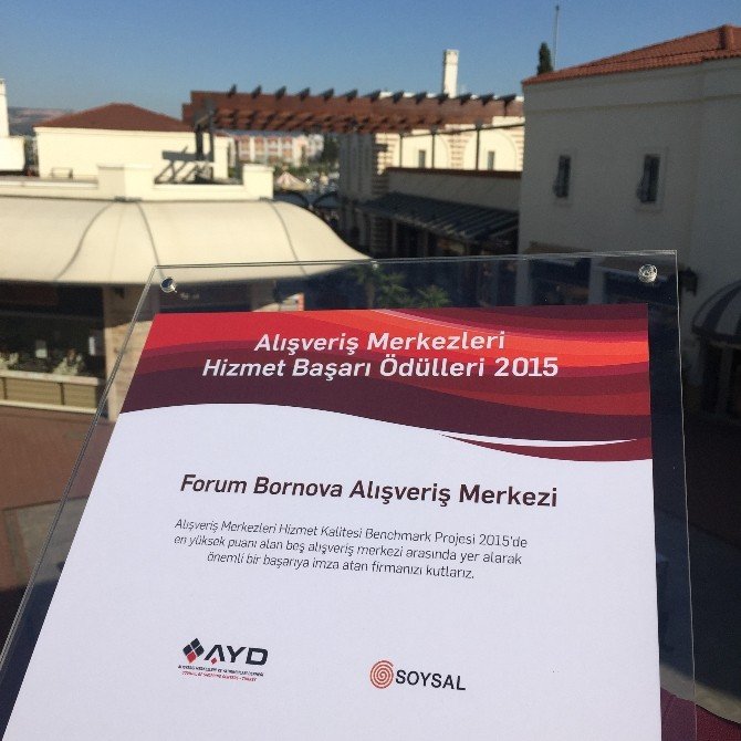 Forum Bornova Avm’ye Hizmet Kalitesi Ödülü
