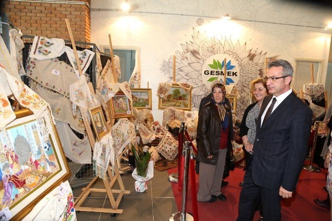 Gesmek’in Kadın Kursiyerlerinde 8 Mart Sergisi