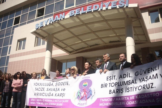 Seyhan Belediyesi’nin Kadın Çalışanları Eylemde