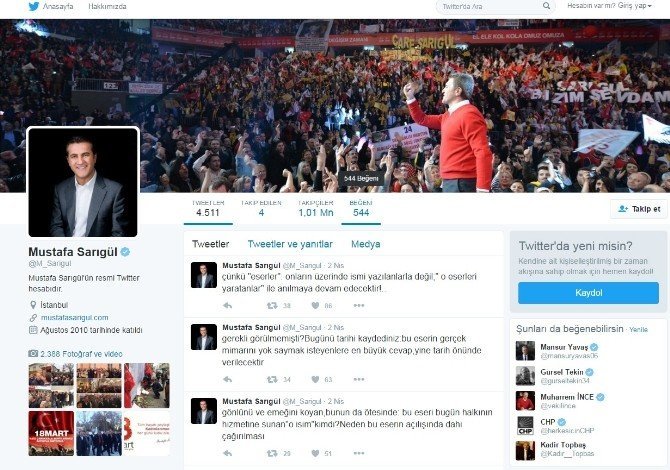 Mustafa Sarıgül’den Sitem