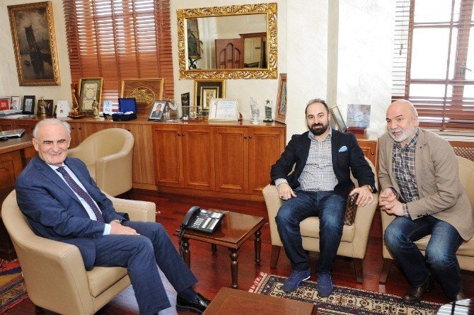 ‘Somuncu Baba Aşkın Sırrı’ Oyuncularından Başkan Yılmaz’a Ziyaret