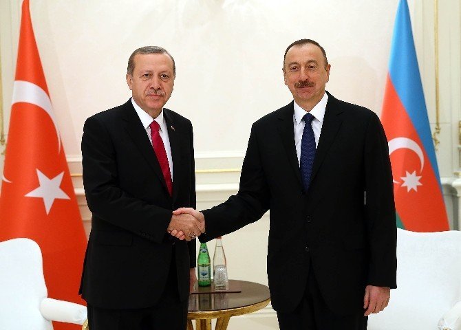 Erdoğan Aliyev’le Bakü'de Bir Araya Geldi