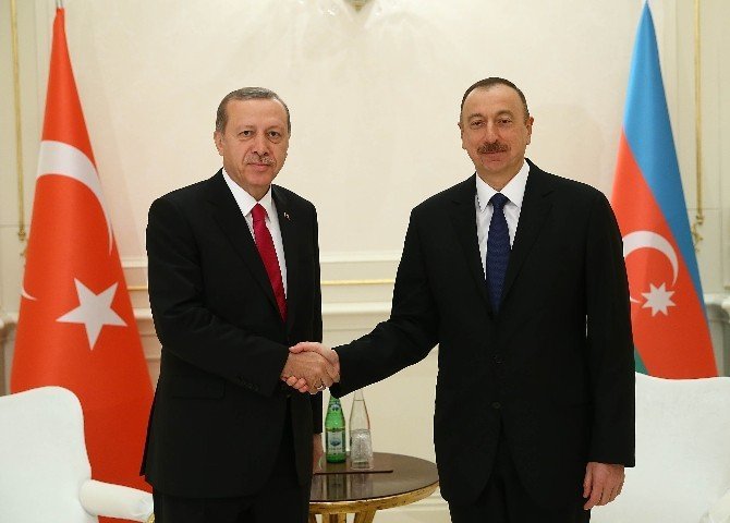 Erdoğan Aliyev’le Bakü'de Bir Araya Geldi