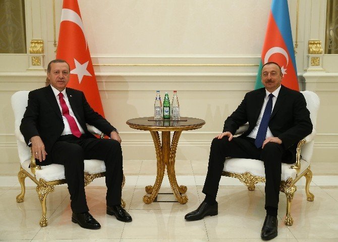 Erdoğan Aliyev’le Bakü'de Bir Araya Geldi