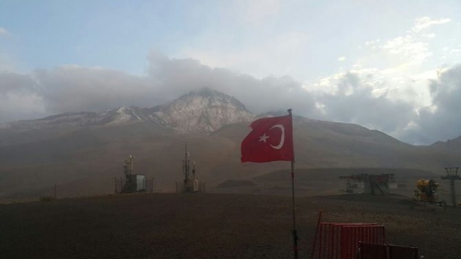 Erciyes Dağı’na Karı Yağdı