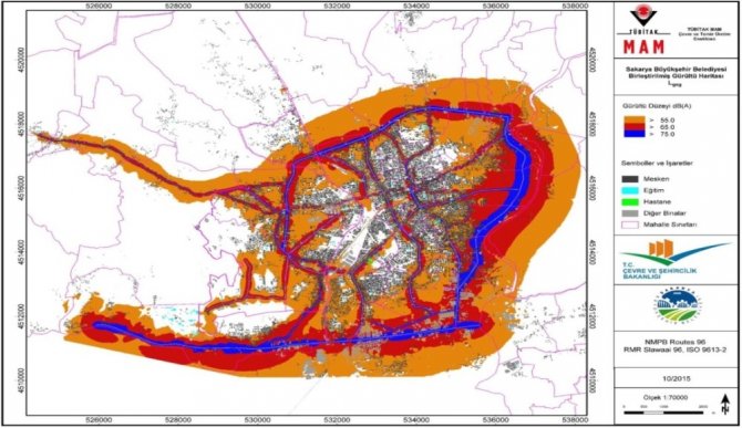 Sakarya’nın Gürültü Haritası Hazır