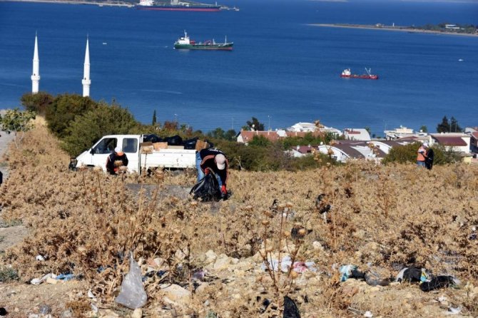 Aliağa Belediyesinden Orman Temizliği