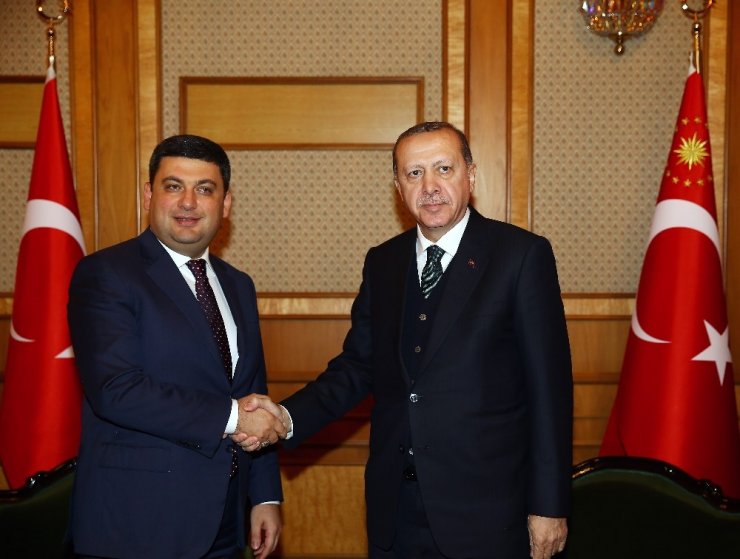 Cumhurbaşkanı Erdoğan, Ukrayna Başbakanı Groysman’ı Kabul Etti