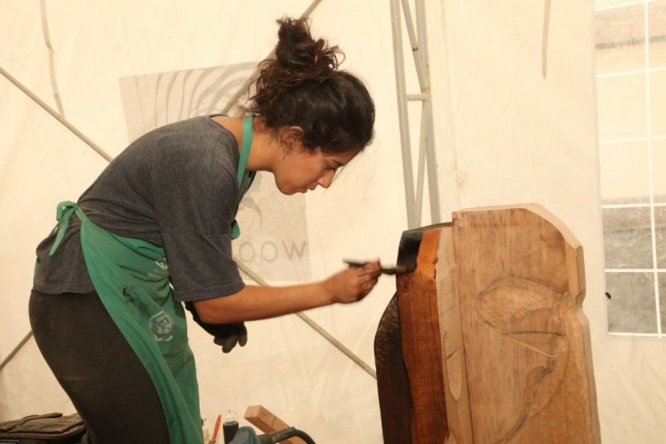 Uluslararası Ahşap Heykel Festivali’nde Sanatçılar Çalışmalarını Bitirdi