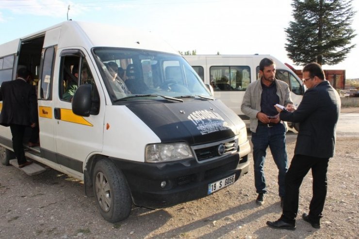Sungurlu’da Okul Servis Araçları Denetlendi