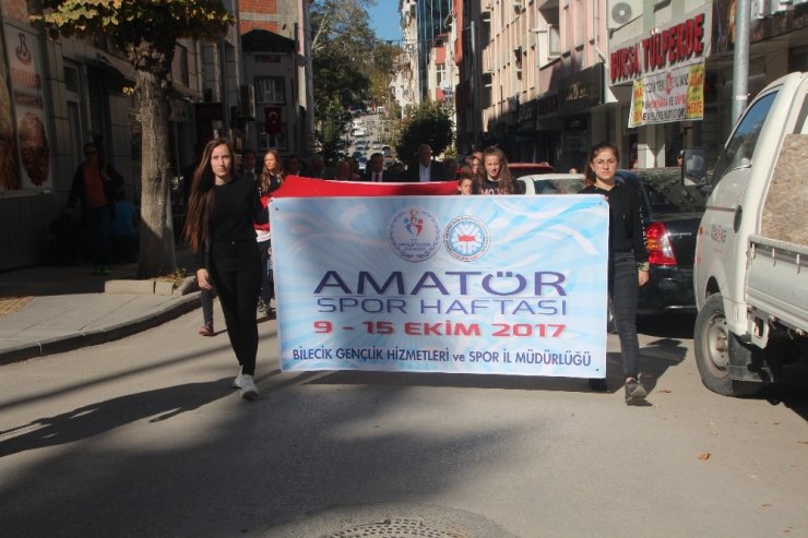 Bilecik’te Amatör Spor Haftası Kutlama Yürüyüşü Düzenlendi
