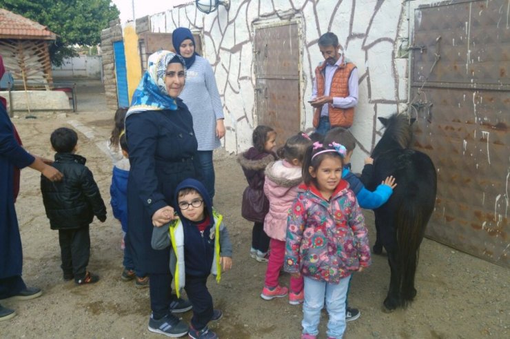 Minik Öğrenciler Ata Binmeyi Öğrendi