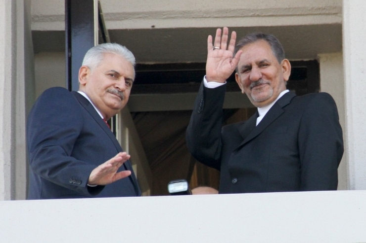 Başbakan Yıldırım, İran Cumhurbaşkanı Birinci Yardımcısı Cihangiri’yi Resmi Törenle Karşıladı