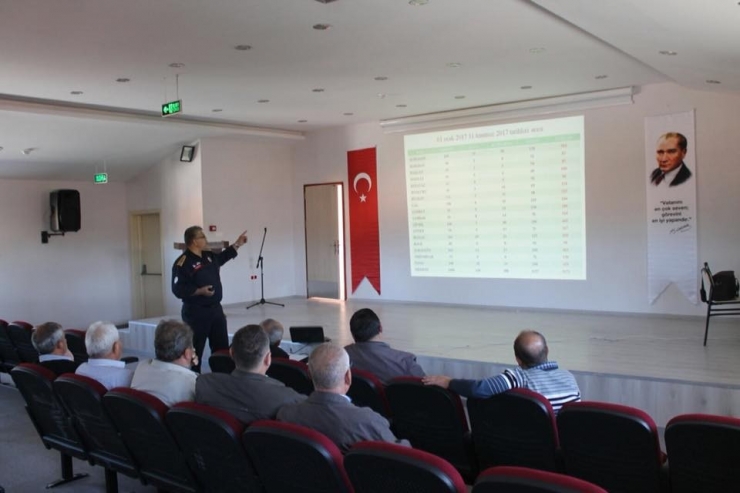 Muhtarlara Verilen Yangın Eğitim Sürüyor