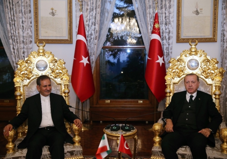 Cumhurbaşkanı Erdoğan, İran Cumhurbaşkanı Birinci Yardımcısı Cihangiri’yi Kabul Etti