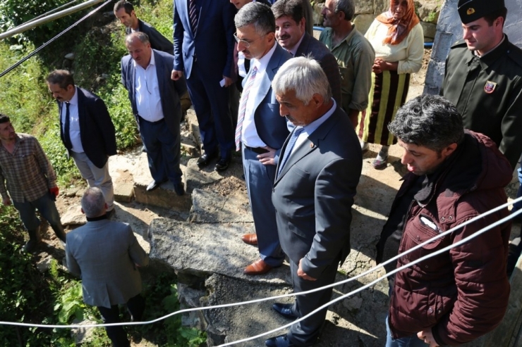 Rize Valisi Bektaş, Afet Sonrası Yürütülen Çalışmaları Yerinde İnceledi