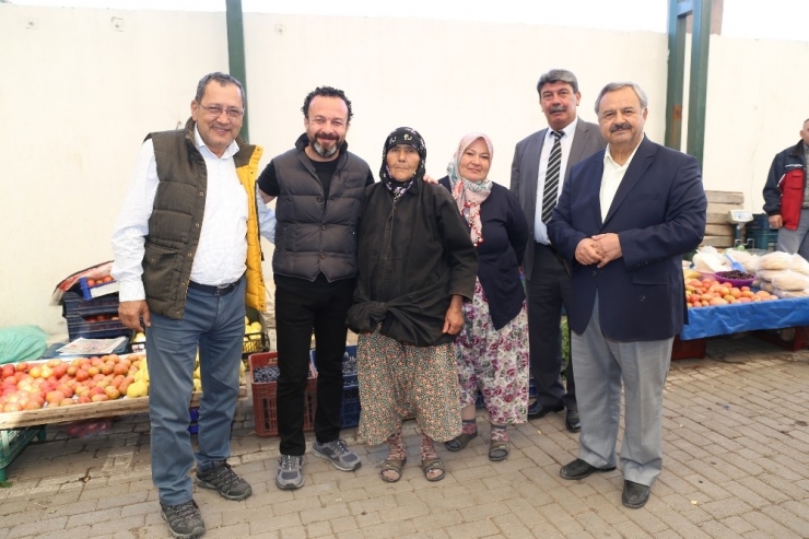 Başkan Uysal, Aktaş’la Pazaryeri Esnafını Ziyaret Etti