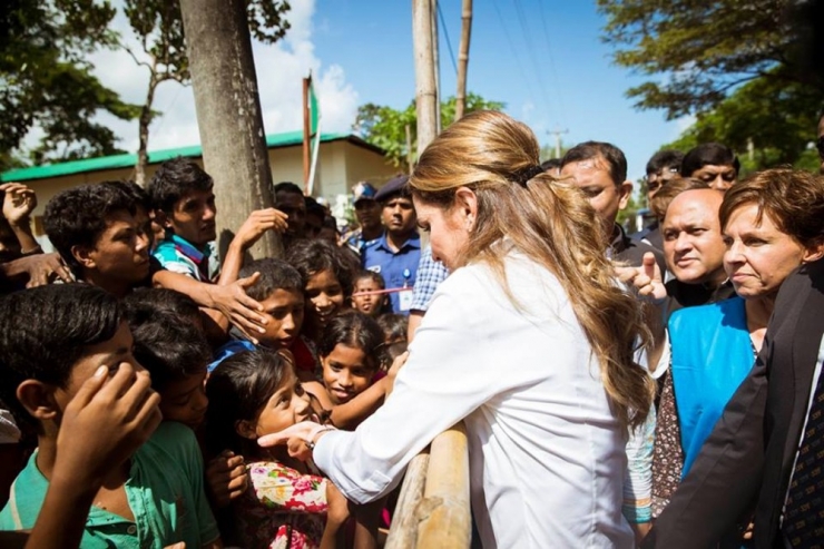 Ürdün Kraliçesi Rania, Rohingya Müslümanlarını Ziyaret Etti