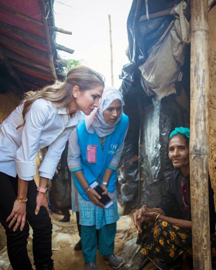 Ürdün Kraliçesi Rania, Rohingya Müslümanlarını Ziyaret Etti