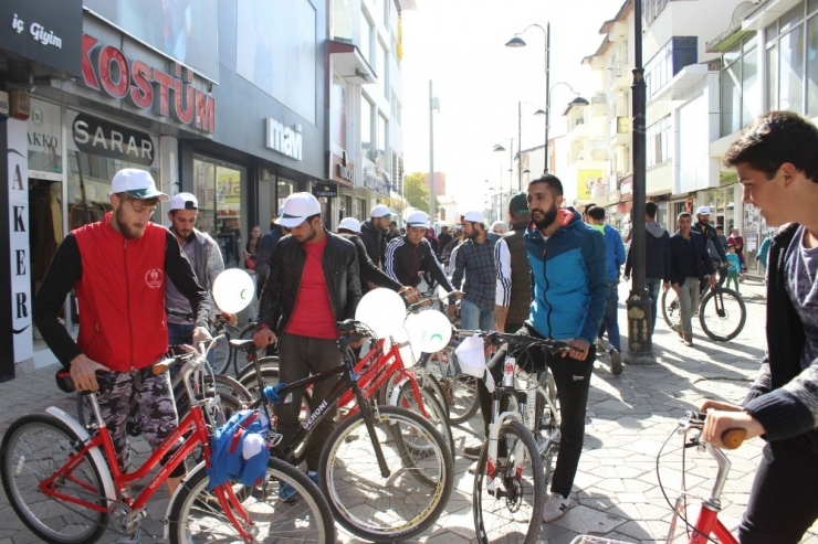 Ağrı’da Sağlıklı Yaşam İçin Pedal Çevirdiler