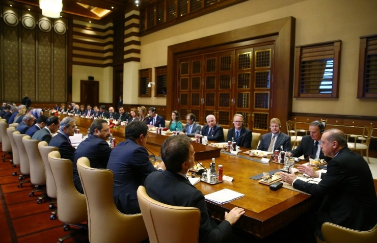 Cumhurbaşkanı Erdoğan, Amerikan Türk Konseyi Ve Abd Ticaret Odası Heyetini Kabul Etti