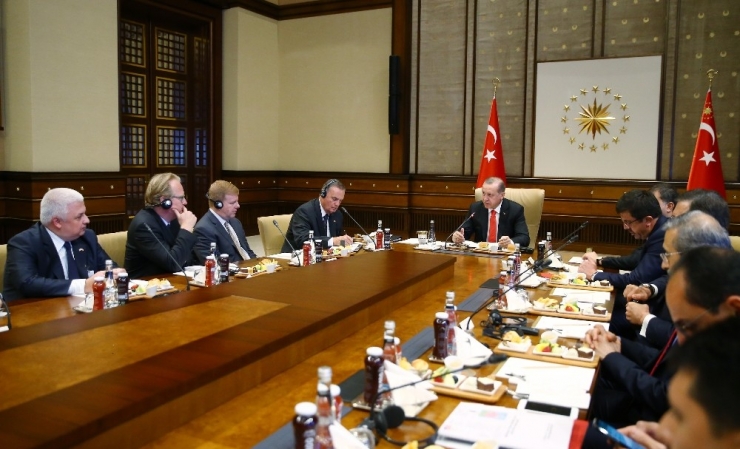 Cumhurbaşkanı Erdoğan, Amerikan Türk Konseyi Ve Abd Ticaret Odası Heyetini Kabul Etti