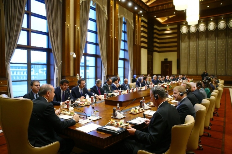 Cumhurbaşkanı Erdoğan, Amerikan Türk Konseyi Ve Abd Ticaret Odası Heyetini Kabul Etti