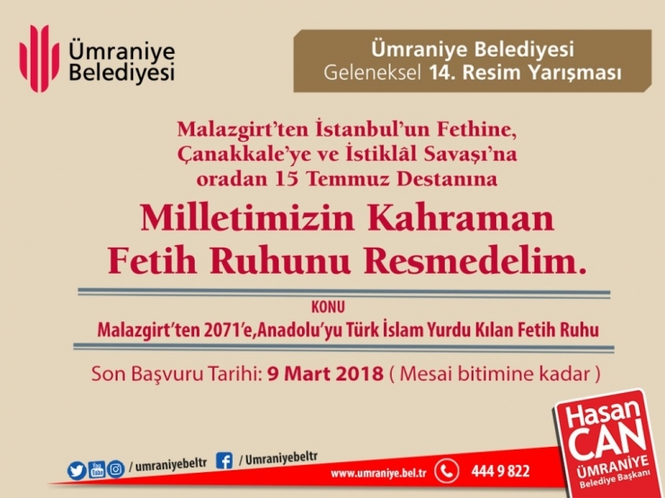 Ümraniye’de Geleneksel Resim, Hikâye Ve Şiir Yarışması Başladı
