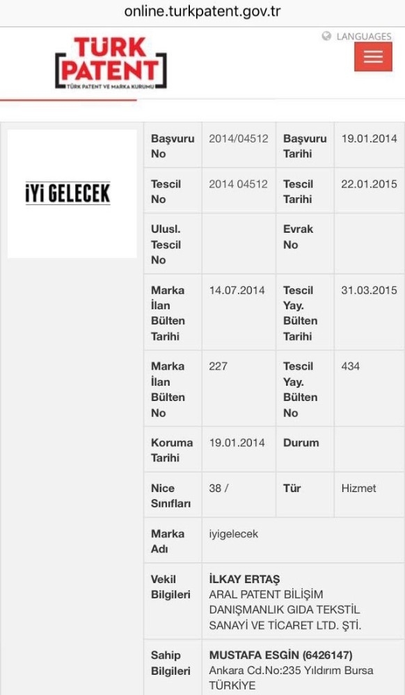 Meral Akşener’in Partisinin “İyi Gelecek” Sloganına Patent Engeli