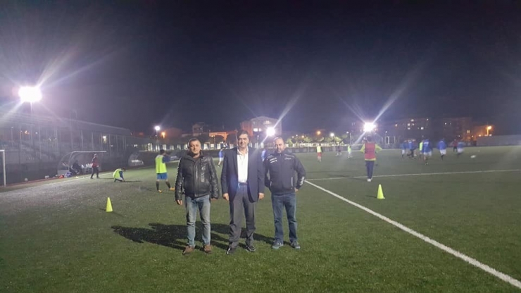 Pazaryeri’nin İlçe Stadında Işıklandırma Çalışmaları Bitti