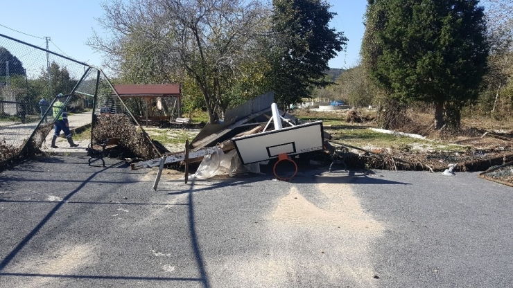 Sular Altında Kalan Çatalca Karamandere Mahallesi Havadan Görüntülendi