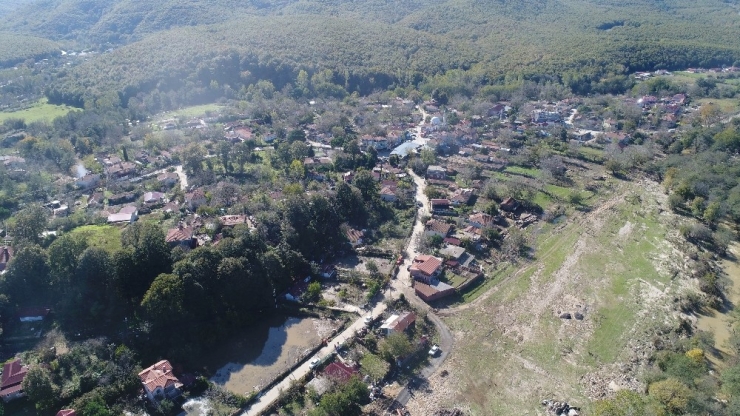 Sular Altında Kalan Çatalca Karamandere Mahallesi Havadan Görüntülendi