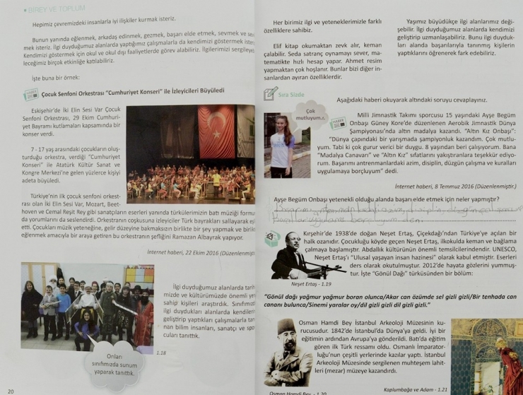 İki Elin Sesi Var Çocuk Senfoni Orkestrası Ders Kitaplarında