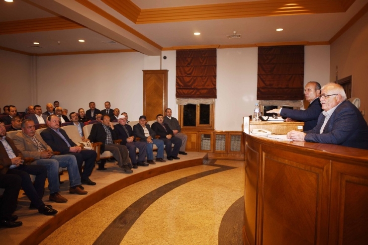 Taşköprü Belediye Başkanı Hüseyin Arslan, Mahalle Muhtarlarını Ve Stk Temsilcilerini Bilgilendirdi