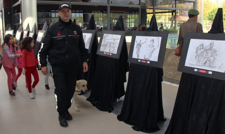 Muğla İl Jandarma Komutanlığı’ndan 29 Ekim Anısına Karakalem Ve Ahşap Oyma Sergisi