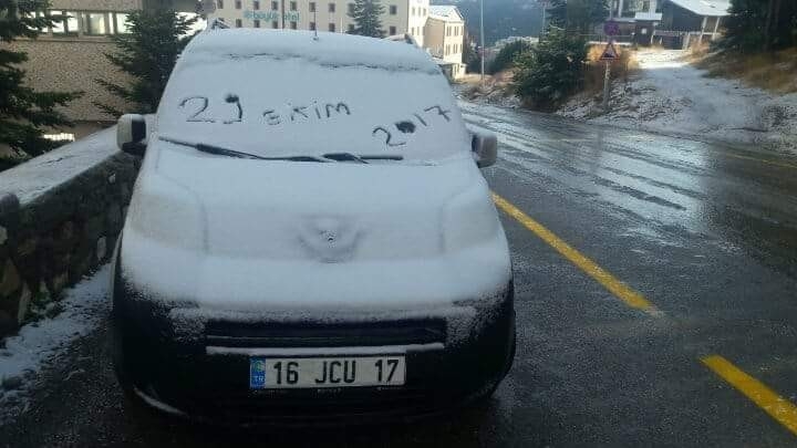 29 Ekim’de Uludağ’da Kar Sürprizi