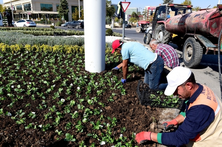 Malatya’nın Kavşakları Renkleniyor