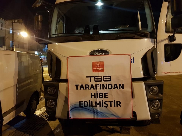 Türkiye Belediyeler Birliği’nden Vezirhan Belediyesine Hibe Kamyon