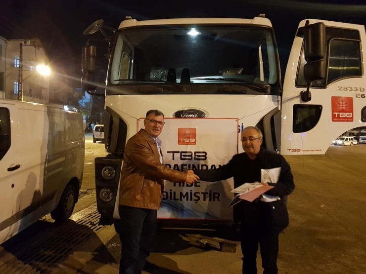 Türkiye Belediyeler Birliği’nden Vezirhan Belediyesine Hibe Kamyon
